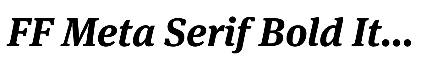 FF Meta Serif Bold Italic